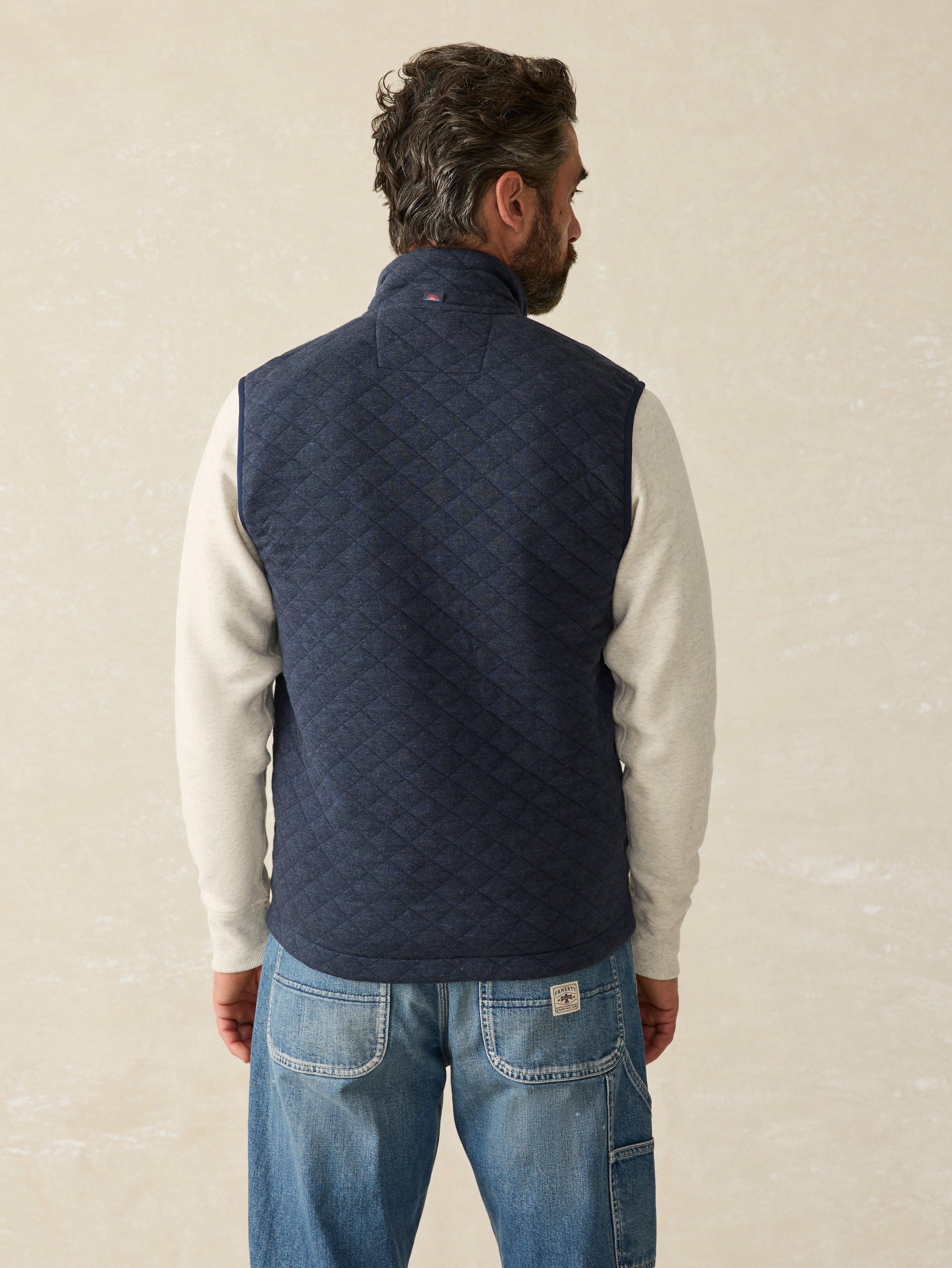 Epic Quilted Fleece Vest - Navy Melange Male Product Image