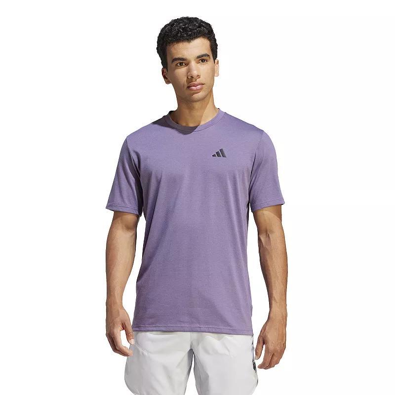 Mens adidas Train Essentials Feelready Training Tee Shadow Purple Black Product Image