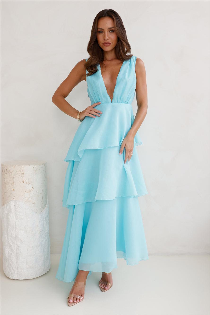 Fashion Zone Maxi Dress Aqua Product Image