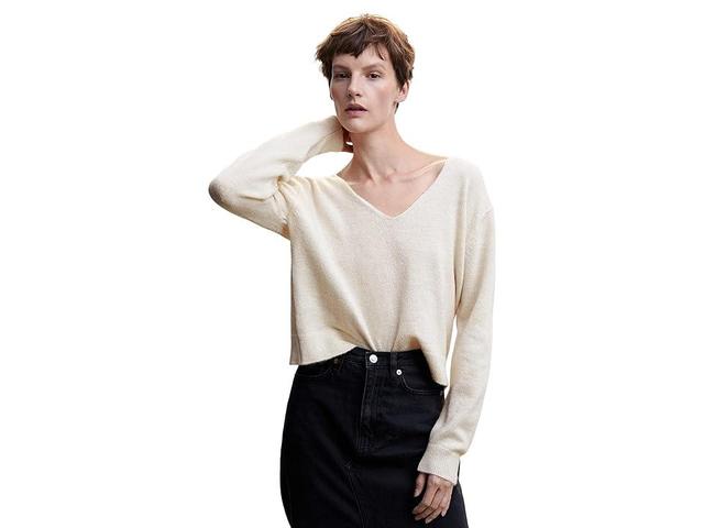 MANGO Senseip Sweater (Ecru) Women's Clothing Product Image