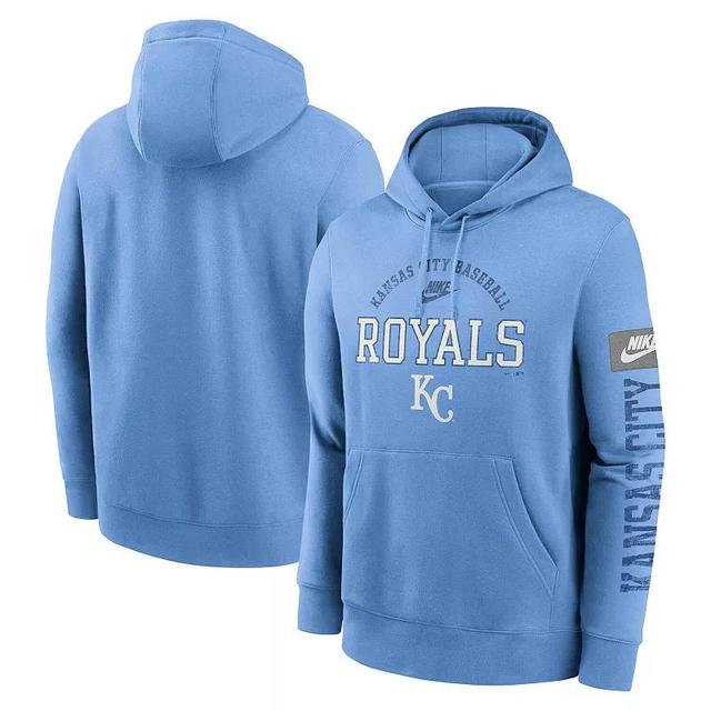 Mens Nike Blue Kansas City Royals Cooperstown Collection Splitter Club Fleece Pullover Hoodie Product Image