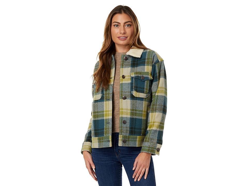 Pendleton Stadium Trucker Coat Green Plaid) Women's Clothing Product Image