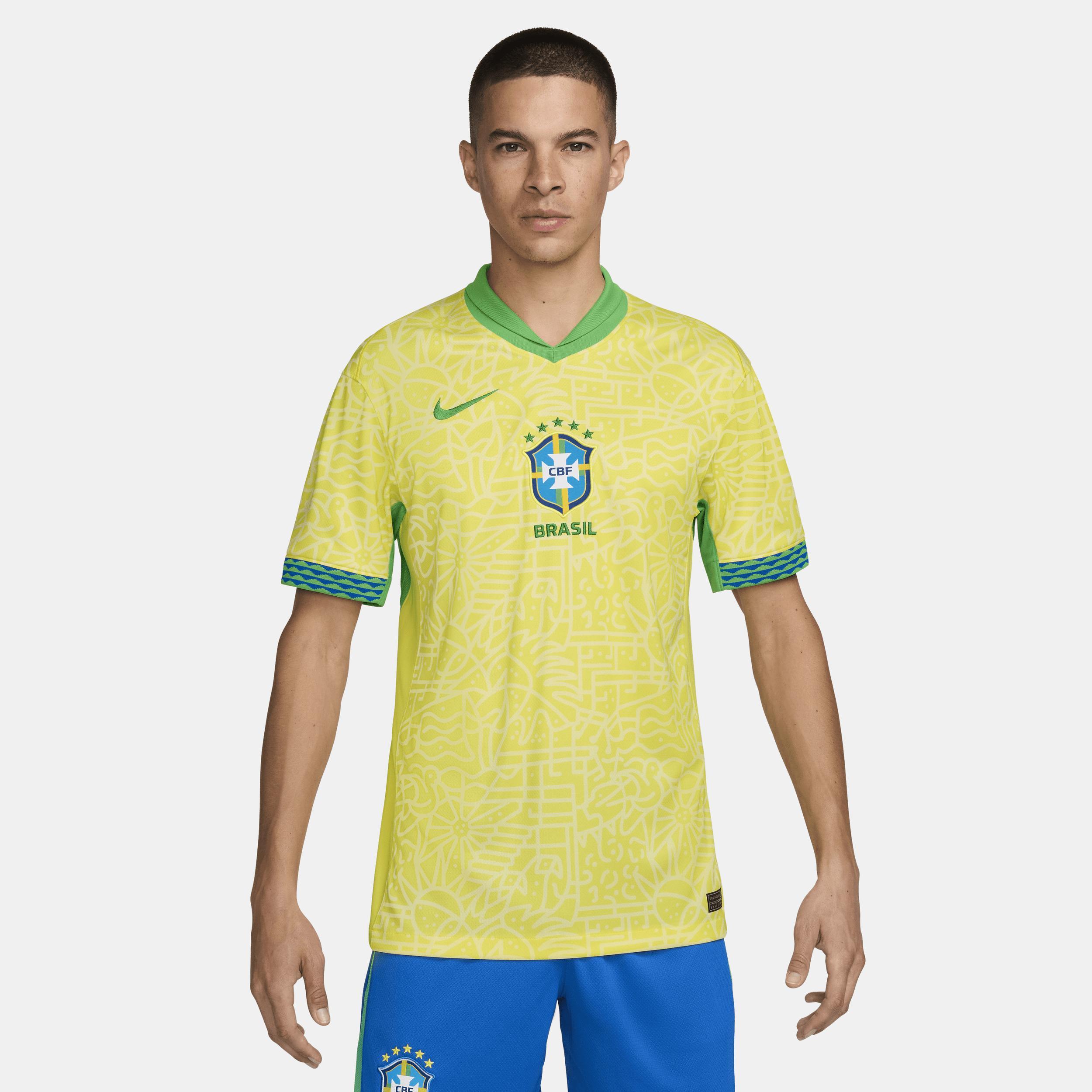 Brazil 2024 Stadium Home Nike Men's Dri-FIT Soccer Replica Jersey Product Image