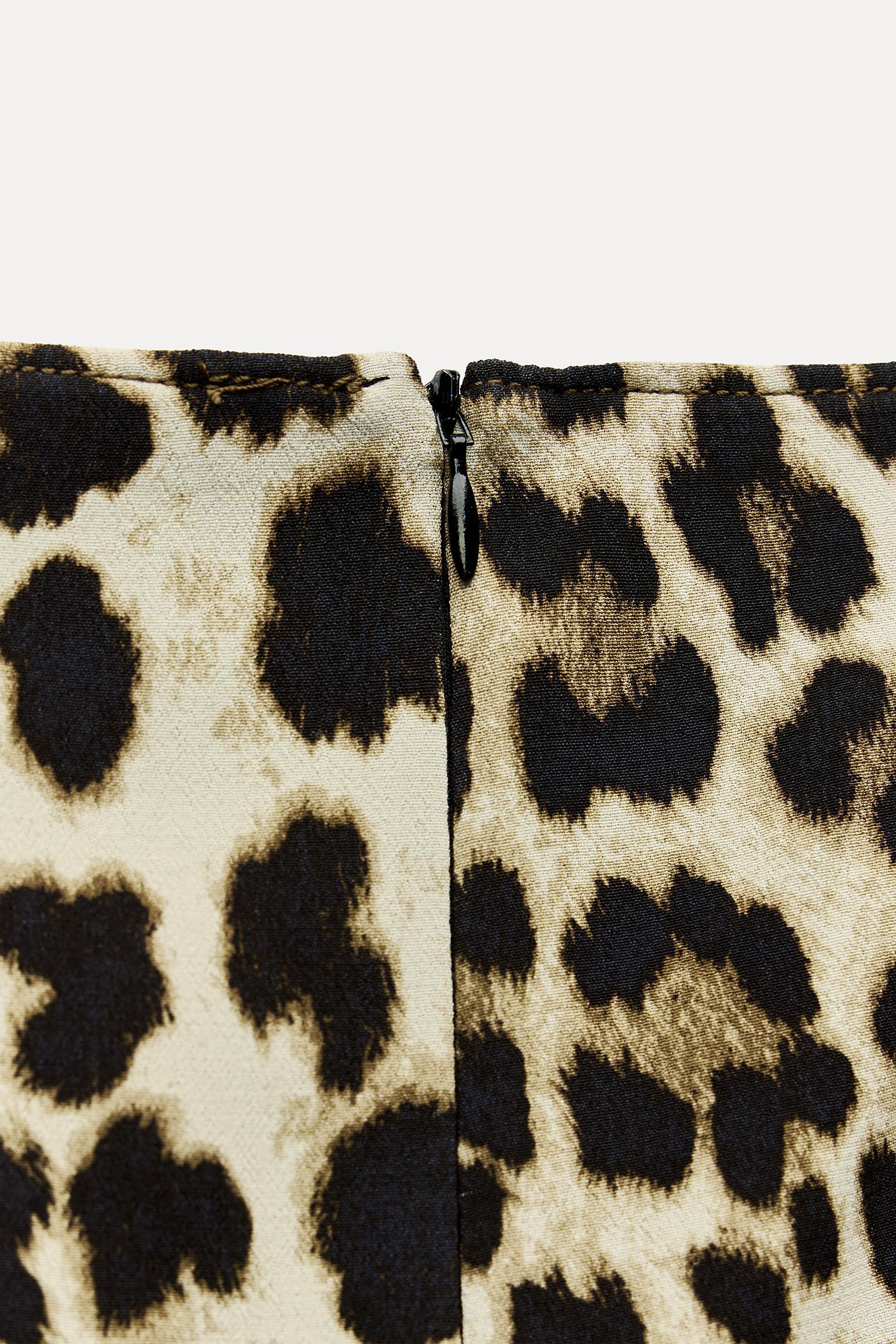 ANIMAL PRINT GODET DRESS ZW COLLECTION Product Image