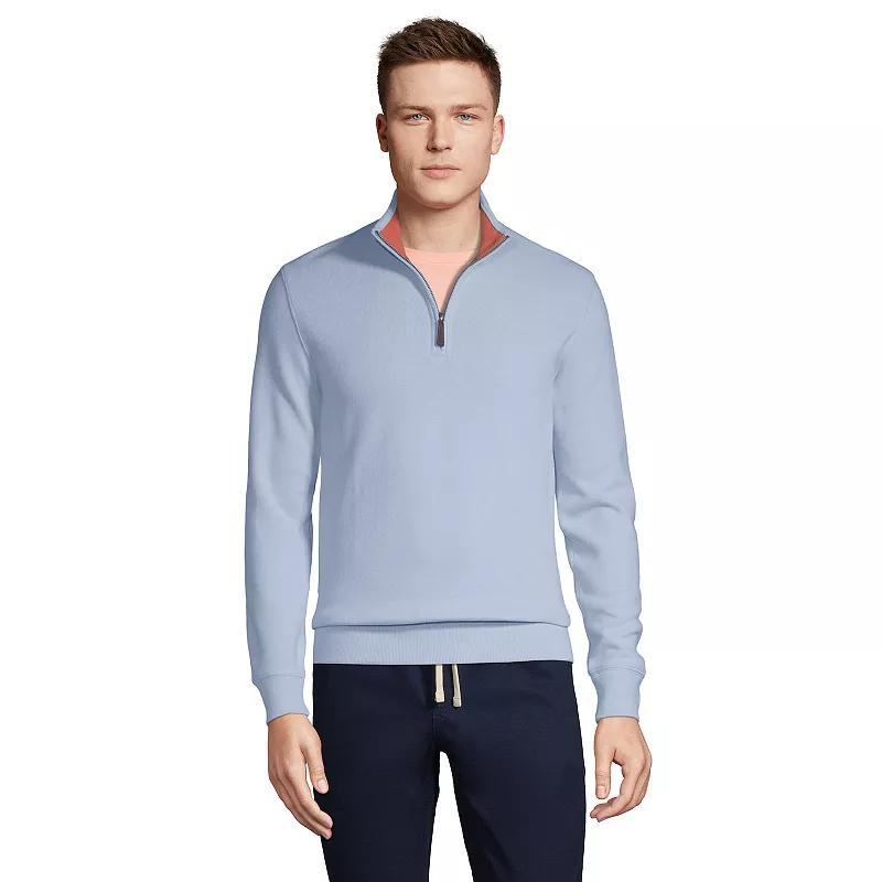 Lands End Big & Tall Bedford Rib Quarter Zip Sweater Product Image