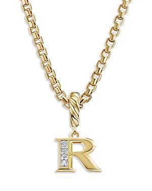 Womens Pav Initial Pendant in 18K Yellow Gold with Diamonds Product Image