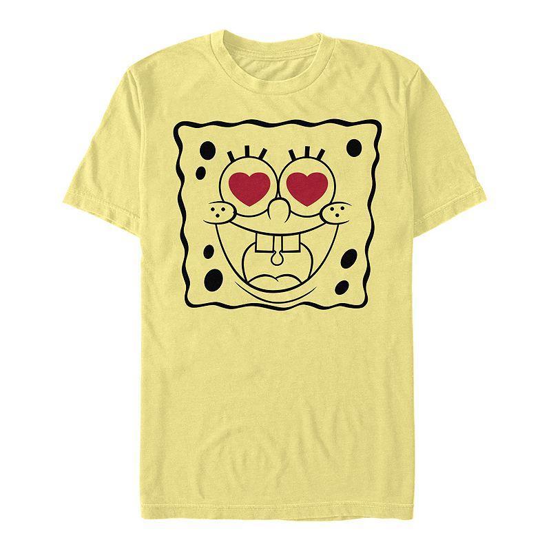 Mens Nickelodeon SpongeBob SquarePants Heart Eyes Line Art Tee Product Image