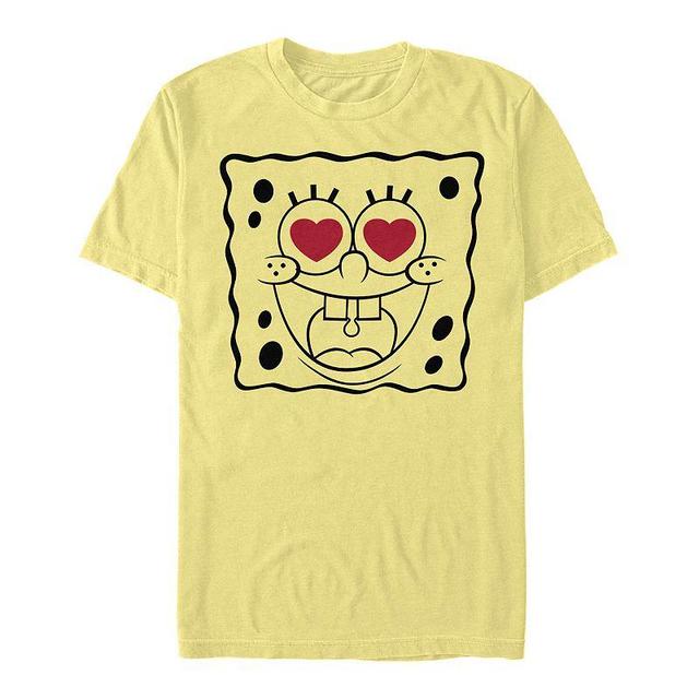 Mens Nickelodeon SpongeBob SquarePants Heart Eyes Line Art Tee Product Image