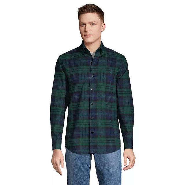 Big & Tall Lands End Tailored-Fit Flagship Flannel Shirt, Mens Product Image