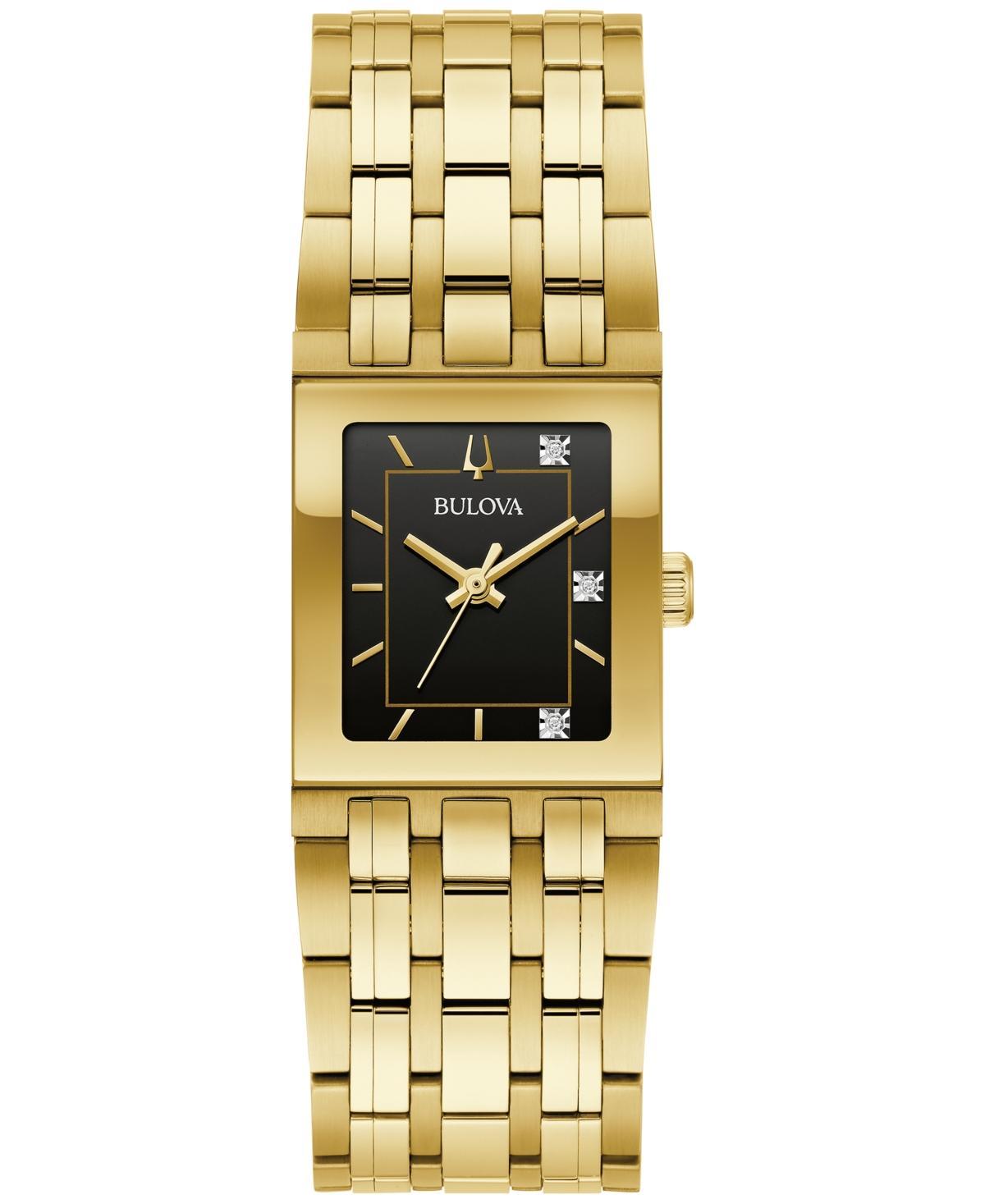 Bulova Womens Marc Anthony Quadra Quartz Gold Stainless Steel Bracelet Watch Product Image