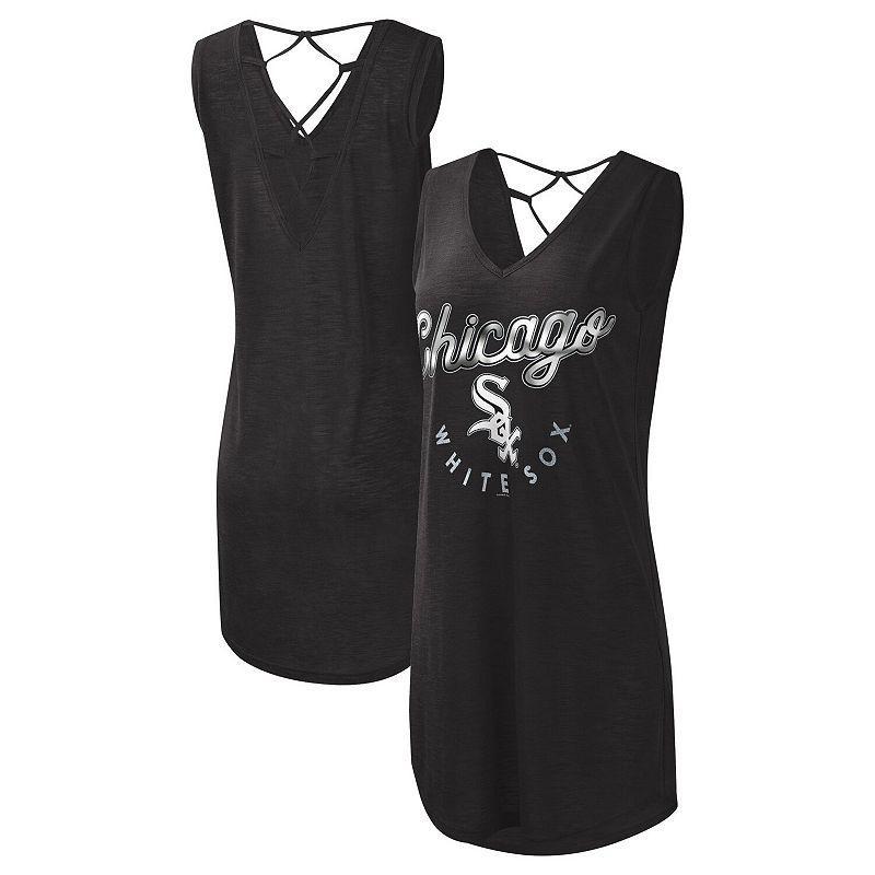 Womens G-III 4Her by Carl Banks Chicago White Sox Game Time Slub Beach V-Neck Cover-Up Dress Product Image