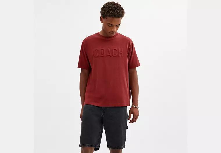 Debossed T Shirt In Organic Cotton Product Image