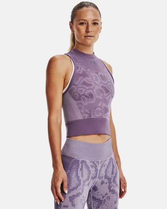 Womens UA RUSH HeatGear Seamless Crop Top Product Image