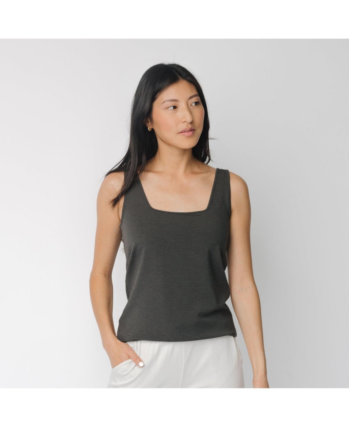 Cozy Earth Womens Viscose from Bamboo Ultra-Soft Square Neck Tank Product Image