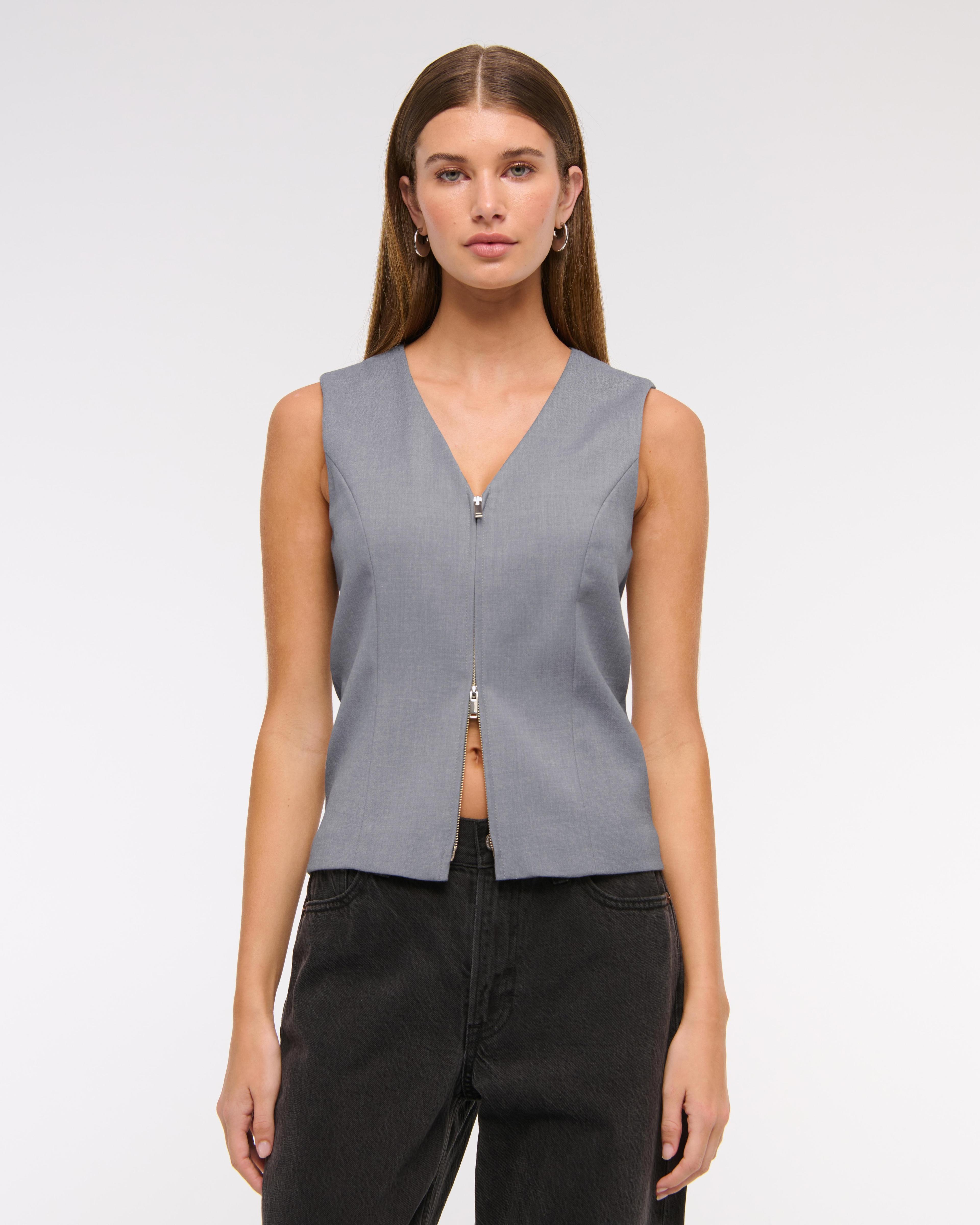 Tailored Zip Vest Product Image