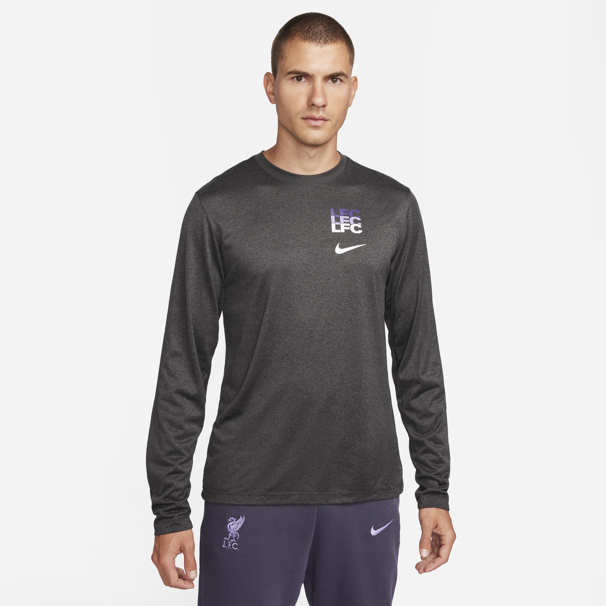 Mens Nike Heather Charcoal Liverpool Legend Long Sleeve T-Shirt Product Image