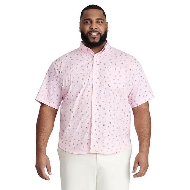 Big & Tall IZOD Advantage Classic-Fit Performance Button-Down Shirt, Mens Pink Shadow Product Image