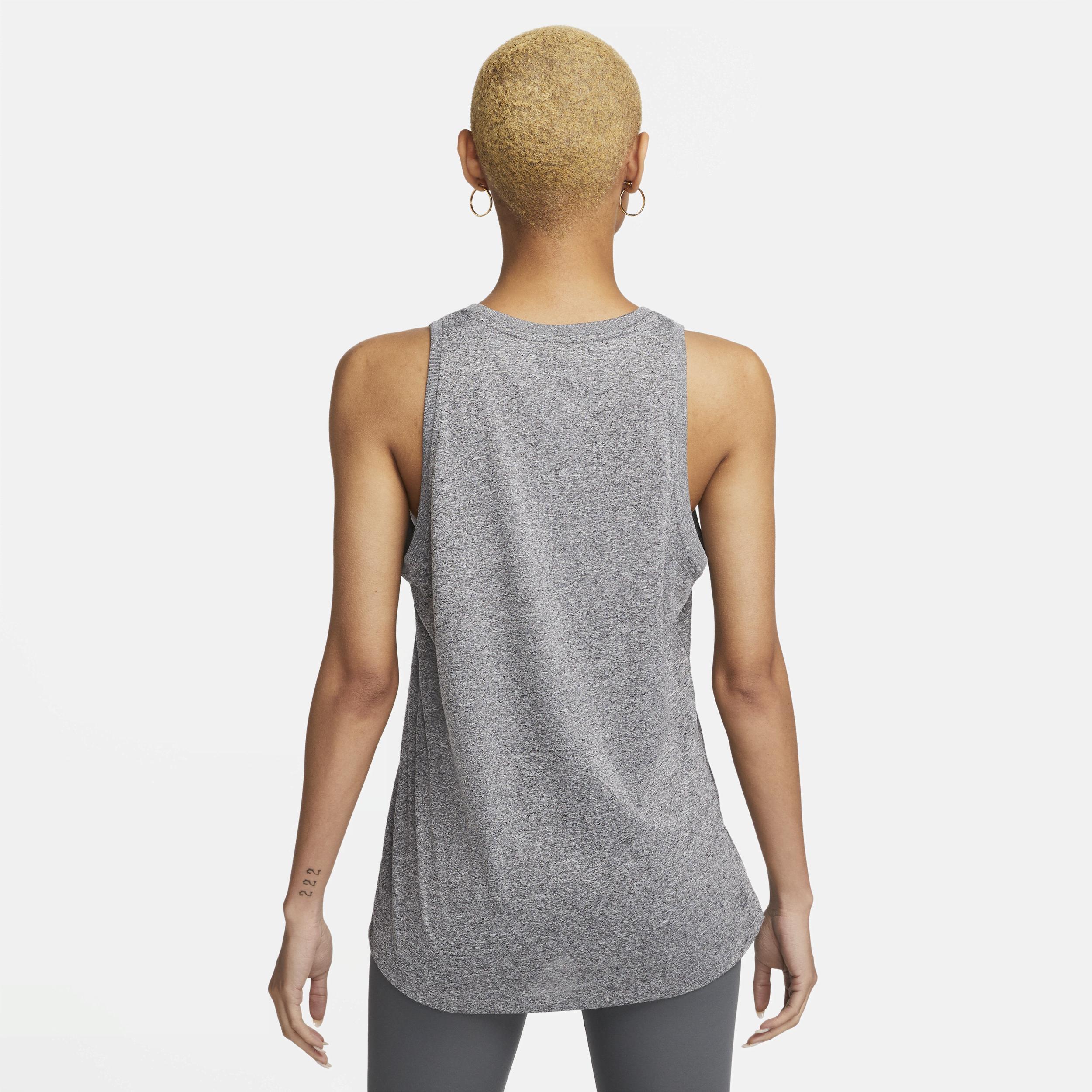 Womens Nike Dri-FIT Tank Top Black Grey Product Image