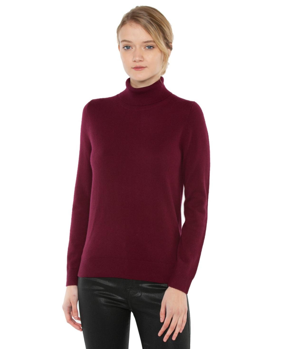 Jennie Liu Womens 100% Pure Cashmere Long Sleeve Turtleneck Pullover Sweater Product Image