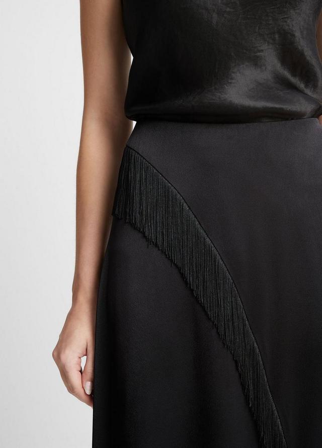 Fringe Draped Asymmetric Skirt Product Image