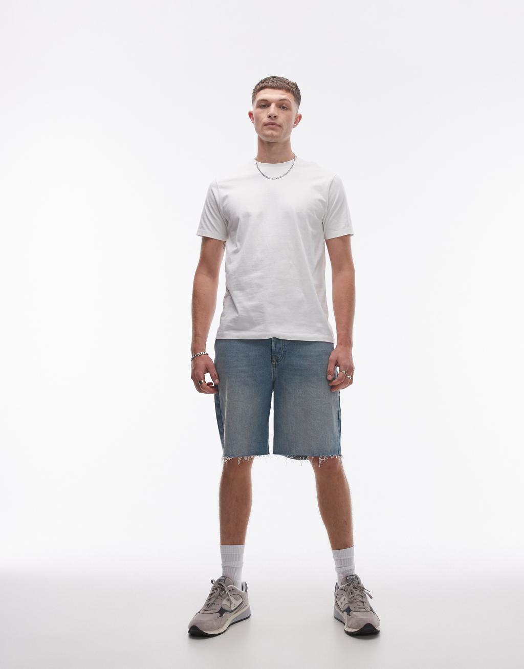 Topman 5-pack regular T-shirts in white Product Image