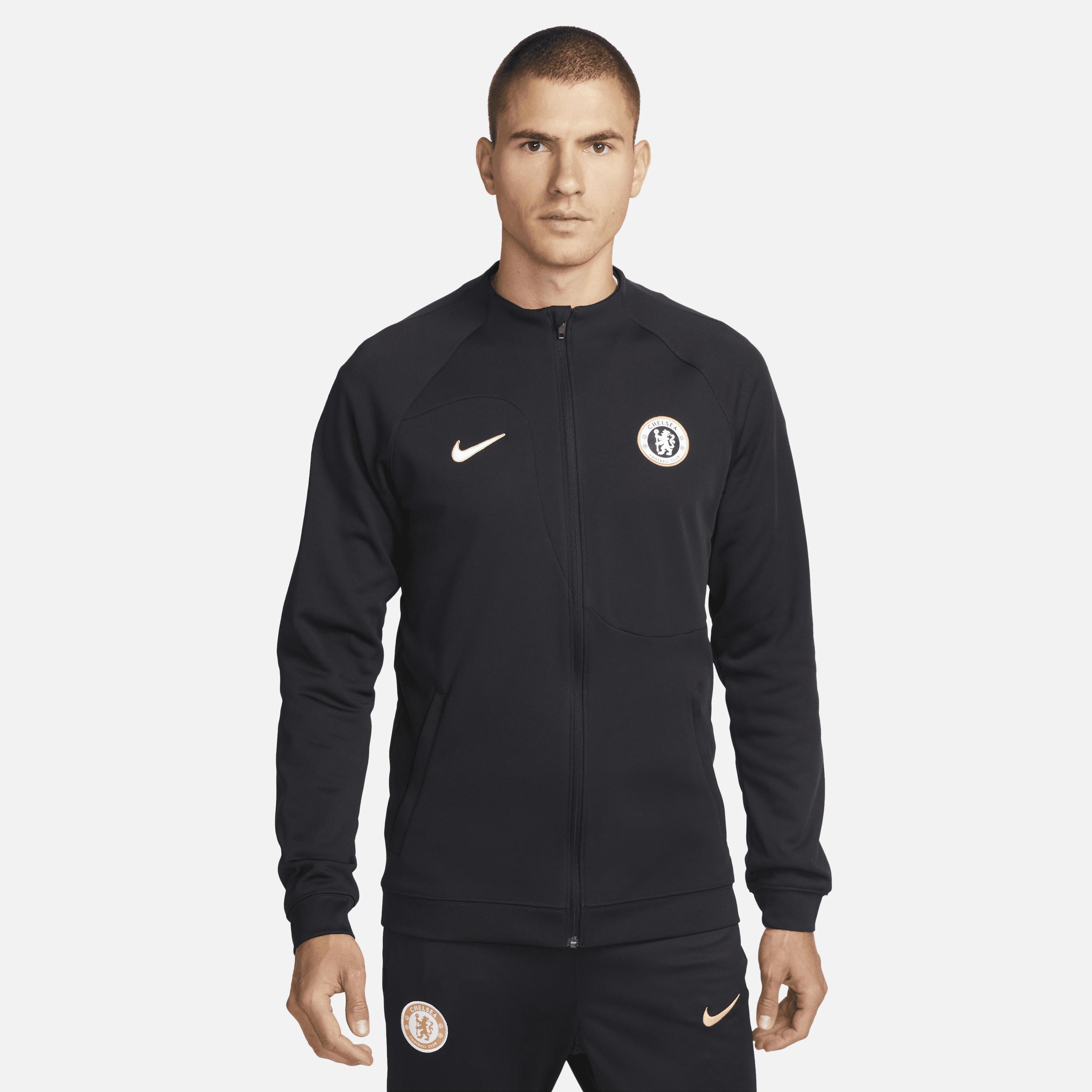 Chelsea FC Academy Pro Nike Mens Full-Zip Knit Soccer Jacket Product Image