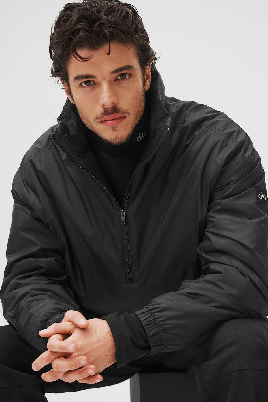 Latitude Light Weight 1/2 Zip Pullover Jacket - Black Male Product Image