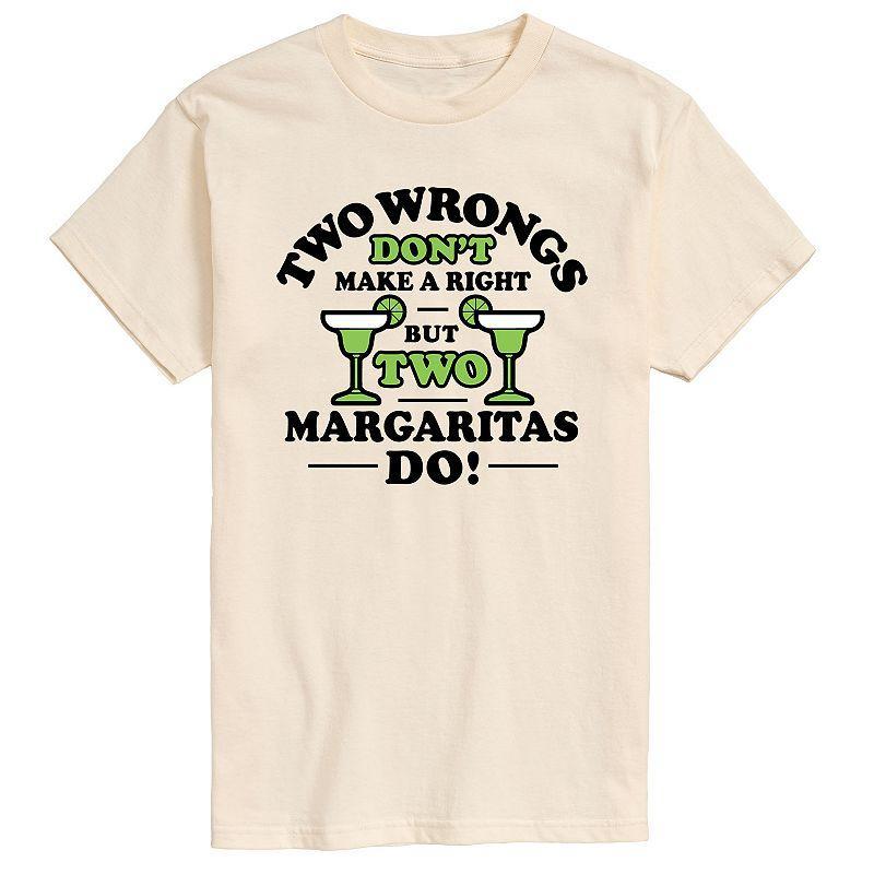 Mens Two Wrongs Right Margaritas Graphic Tee Product Image