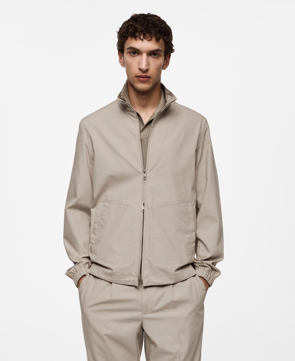 Mango Mens Zip-Up Lyocell Jacket Product Image