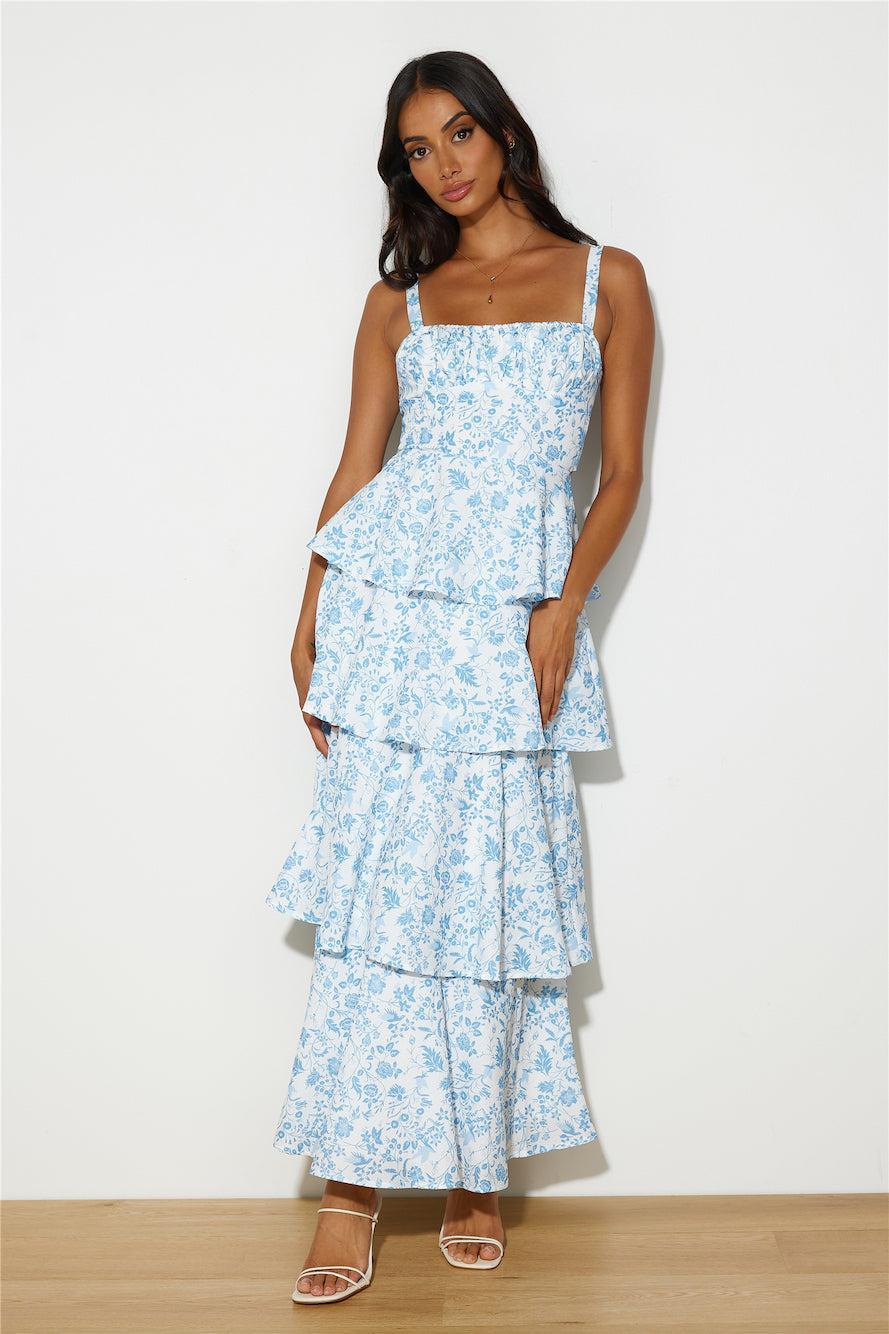 Full Of Fun Maxi Dress Blue Product Image