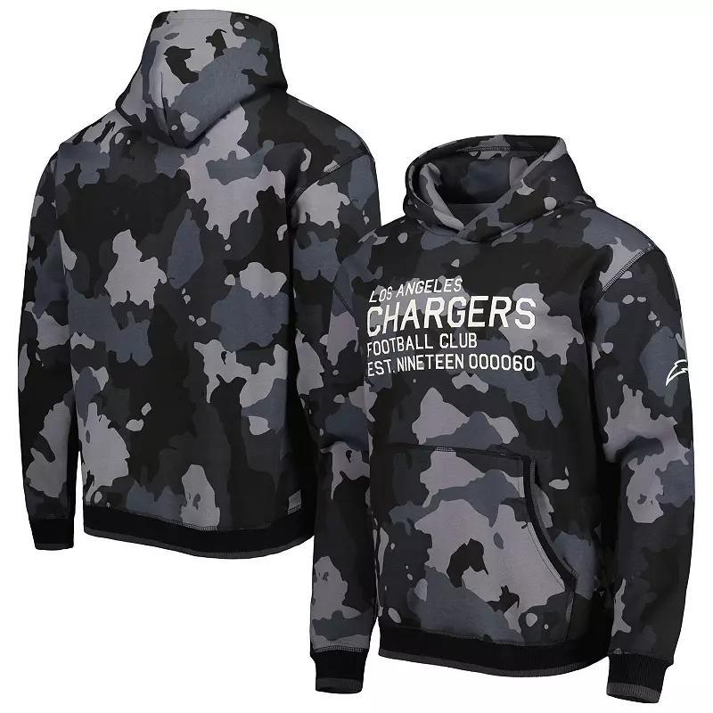 Mens The Wild Collective Los Angeles Chargers Camo Pullover Hoodie Product Image