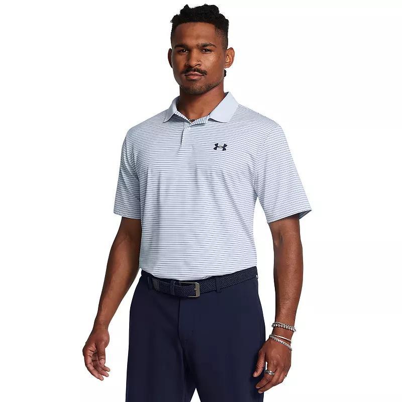 Big & Tall Under Armour Classic-Fit Striped Performance Polo, Mens Product Image