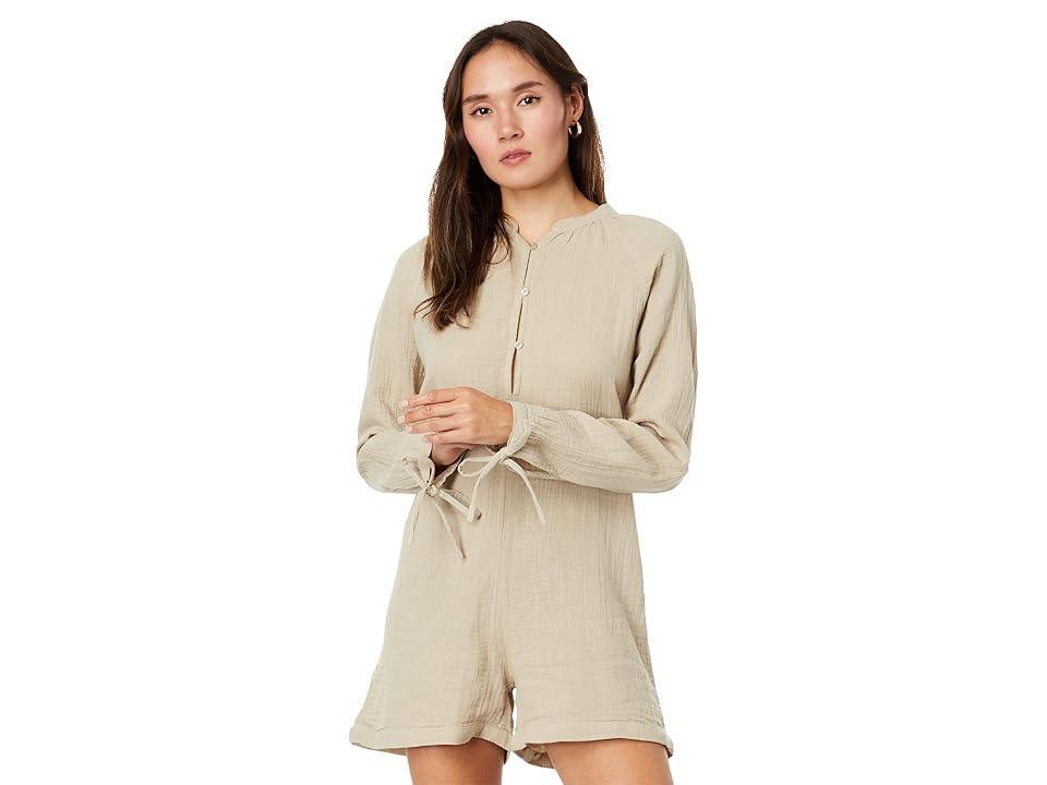 MANGO Bambu Playsuit (Stone) Women's Jumpsuit & Rompers One Piece Product Image