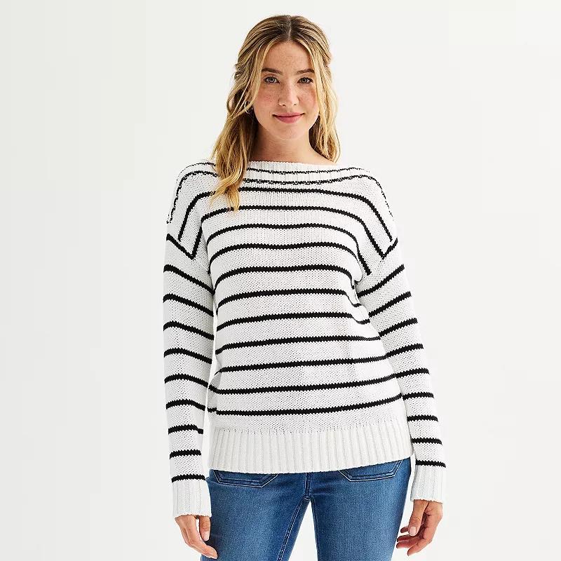 Womens Sonoma Goods For Life Boatneck Pullover Sweater Product Image