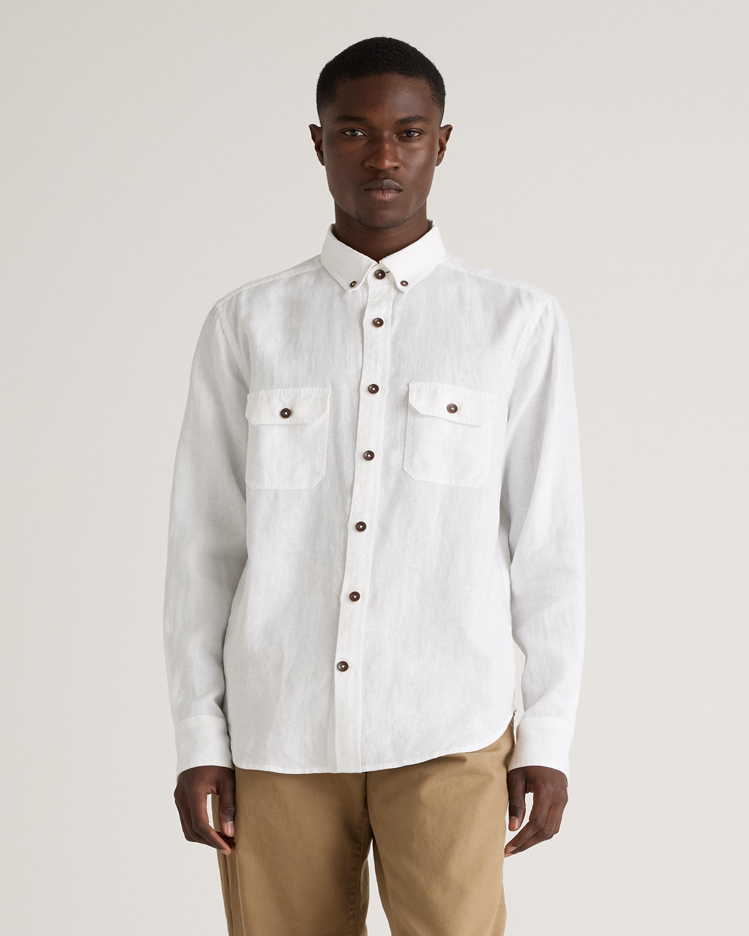 100% European Linen Utility Shirt Product Image