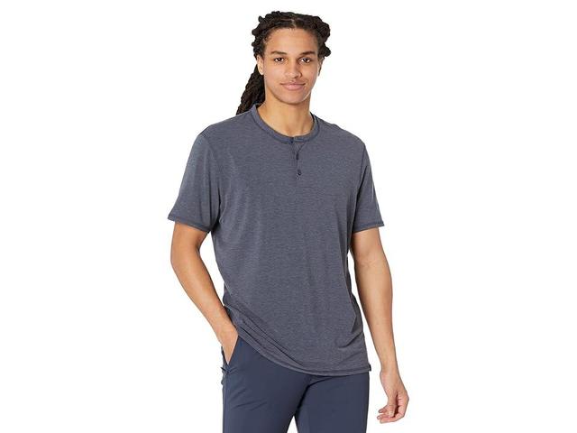 Fourlaps Short Sleeve Radius Henley Heather) Men's Clothing Product Image