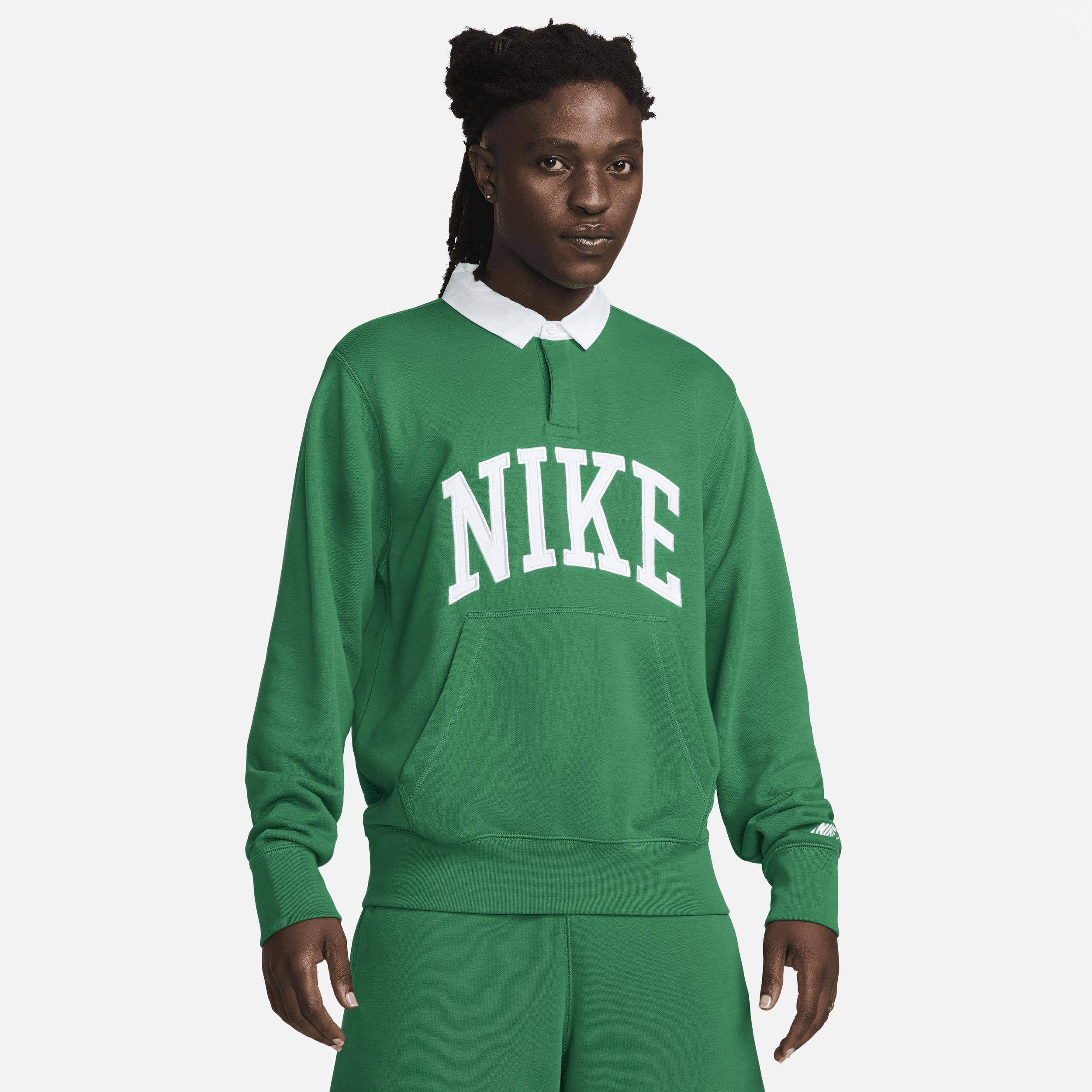 Nike Men's Club Fleece Long-Sleeve Fleece Polo Product Image