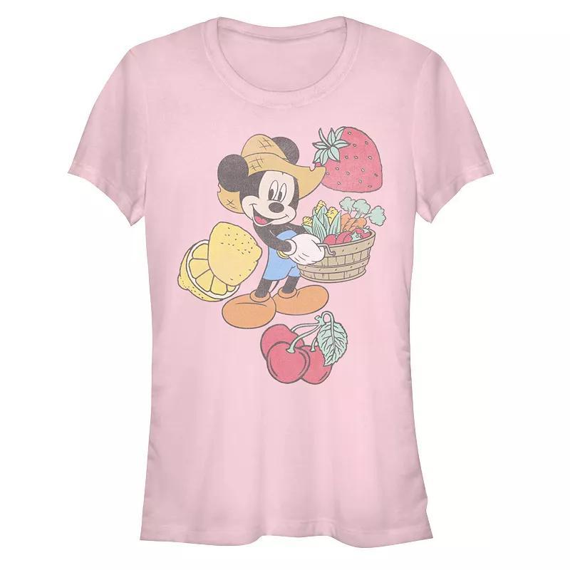 Disney Womens Mickey Farming Fruits & Veggies Smiling Tee, Girls Product Image