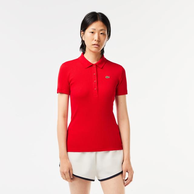 Women's L.12.D Slim Fit Ribbed Cotton Polo Product Image