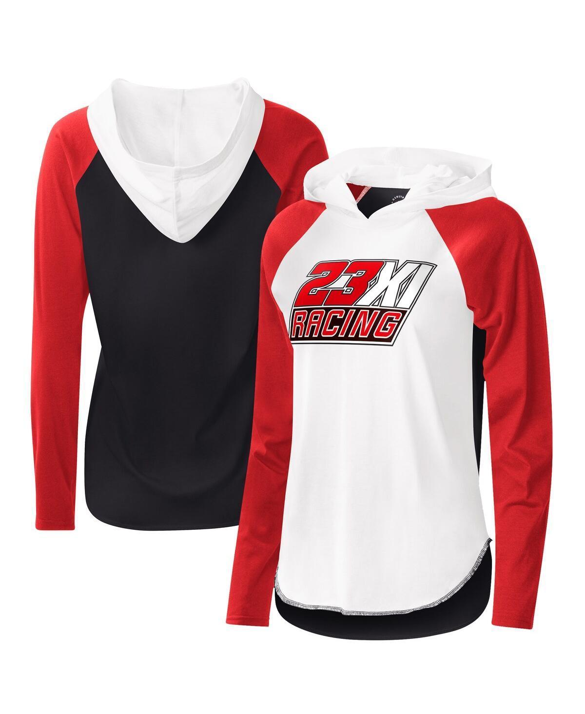 Womens G-iii 4Her by Carl Banks White and Red 23XI Racing Triple-a Long Sleeve Hoodie T-shirt - White Product Image