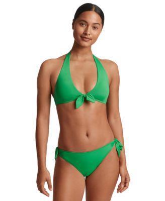 Lauren Ralph Lauren Womens Tie Front Bikini Top Side Tie Bottoms Product Image