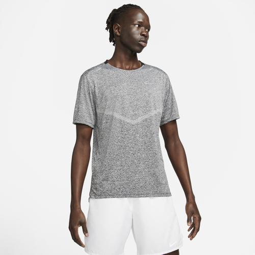 Nike Mens Nike Dri-Fit Rise 365 Short Sleeve T-Shirt - Mens Reflective Silver/Black Product Image