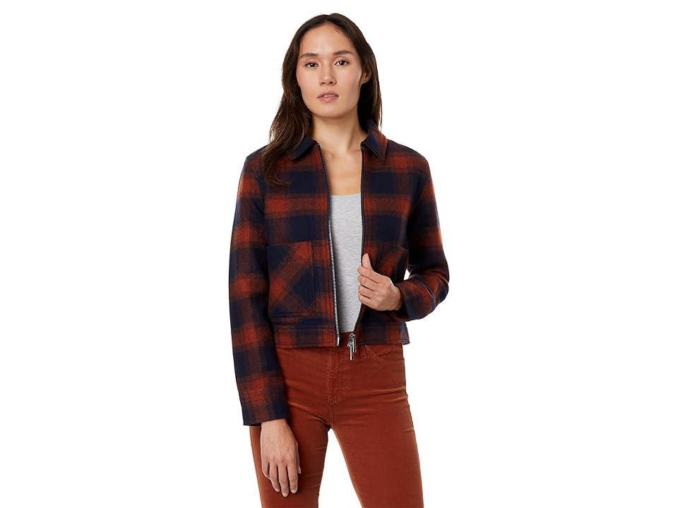 AG Jeans Francoise Jacket (Shadow Plaid Deep Navy/Sunburs) Women's Clothing Product Image