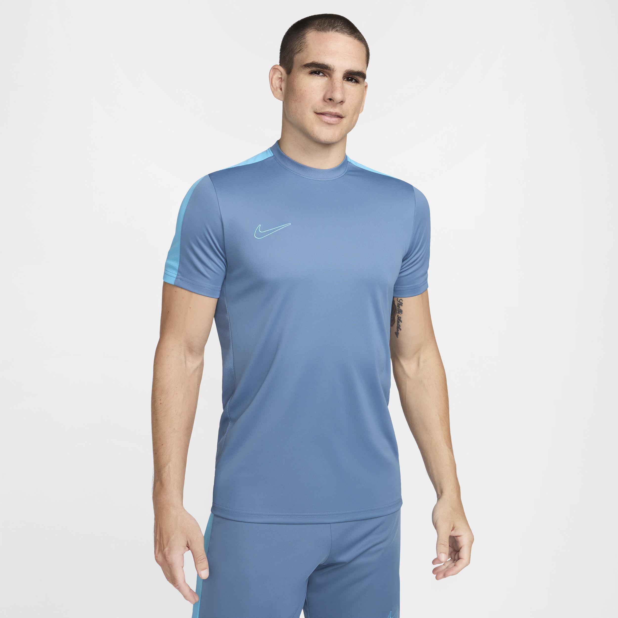 NIKE Men's Academy Dri-fit Short Sleeve Soccer T-shirt In Blue Product Image