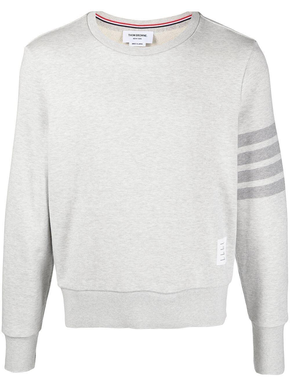 THOM BROWNE Grey 4-bar Sweatshirt In Gray Product Image