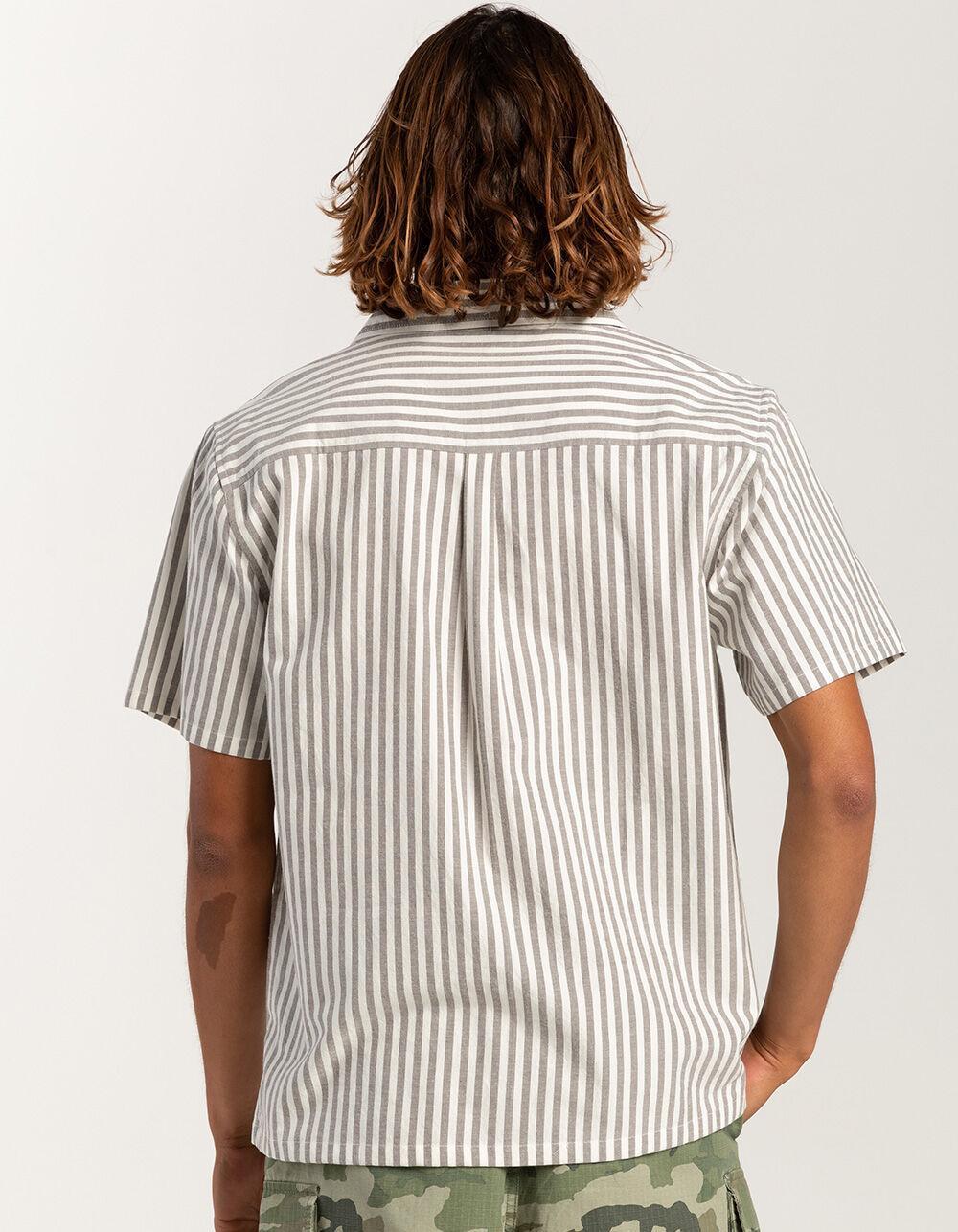 RSQ Mens Stripe Oxford Camp Shirt Product Image