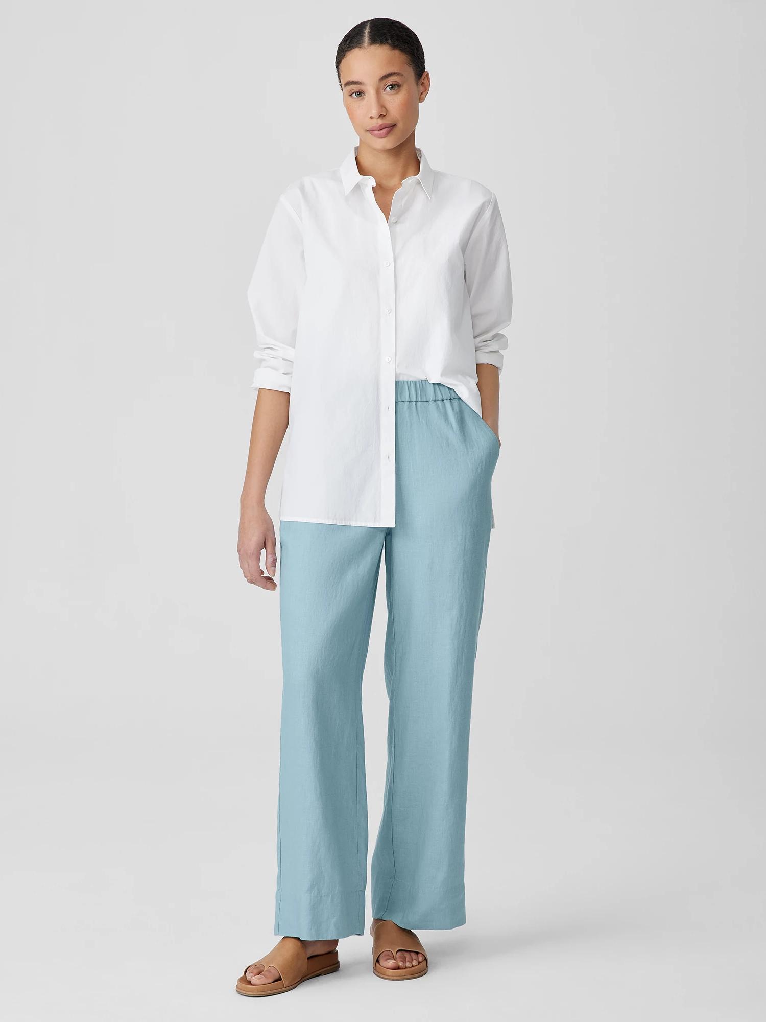 EILEEN FISHER Organic Linen Wide-Leg Pantfemale Product Image