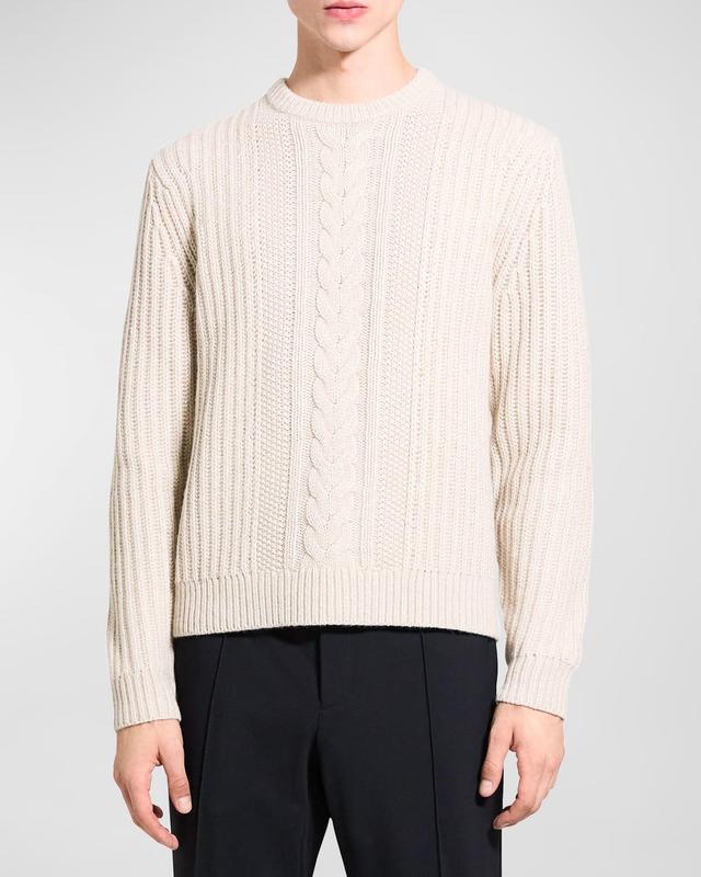 Theory Vilare Cable Knit Sweater in Dane Wool  male Product Image