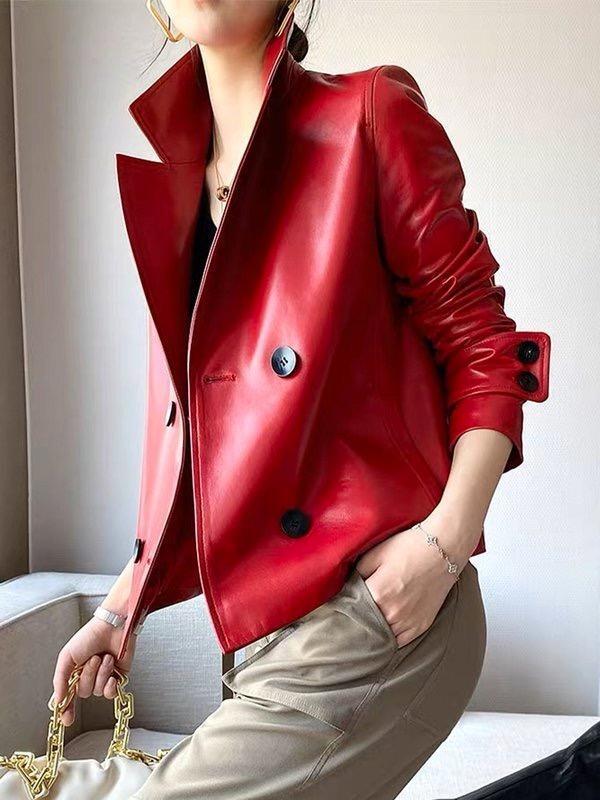 Long Sleeves Buttoned Solid Color Notched Collar Jackets&Coats Outerwear Product Image