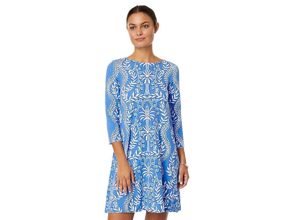 Lilly Pulitzer Ophelia 3/4 Sleeve Dress (Abaco Have It Both Rays Engineered Knit Dress) Women's Dress Product Image